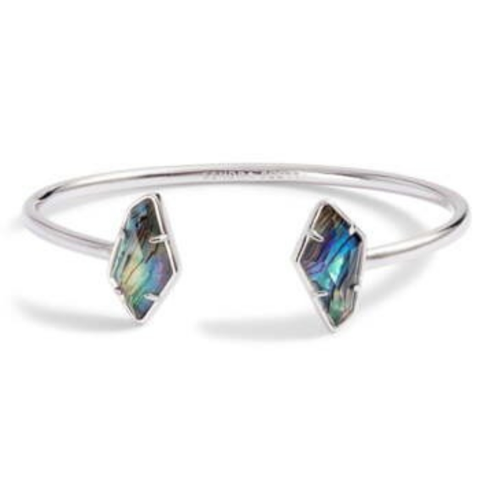 Kendra Scott Lilith Rhodium Abalone Cuff Bracelet